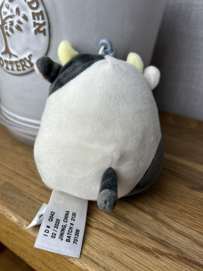 Squishmallow Connor The Cow Clip Keyring Mini Kelly Toy 4 inches 2020