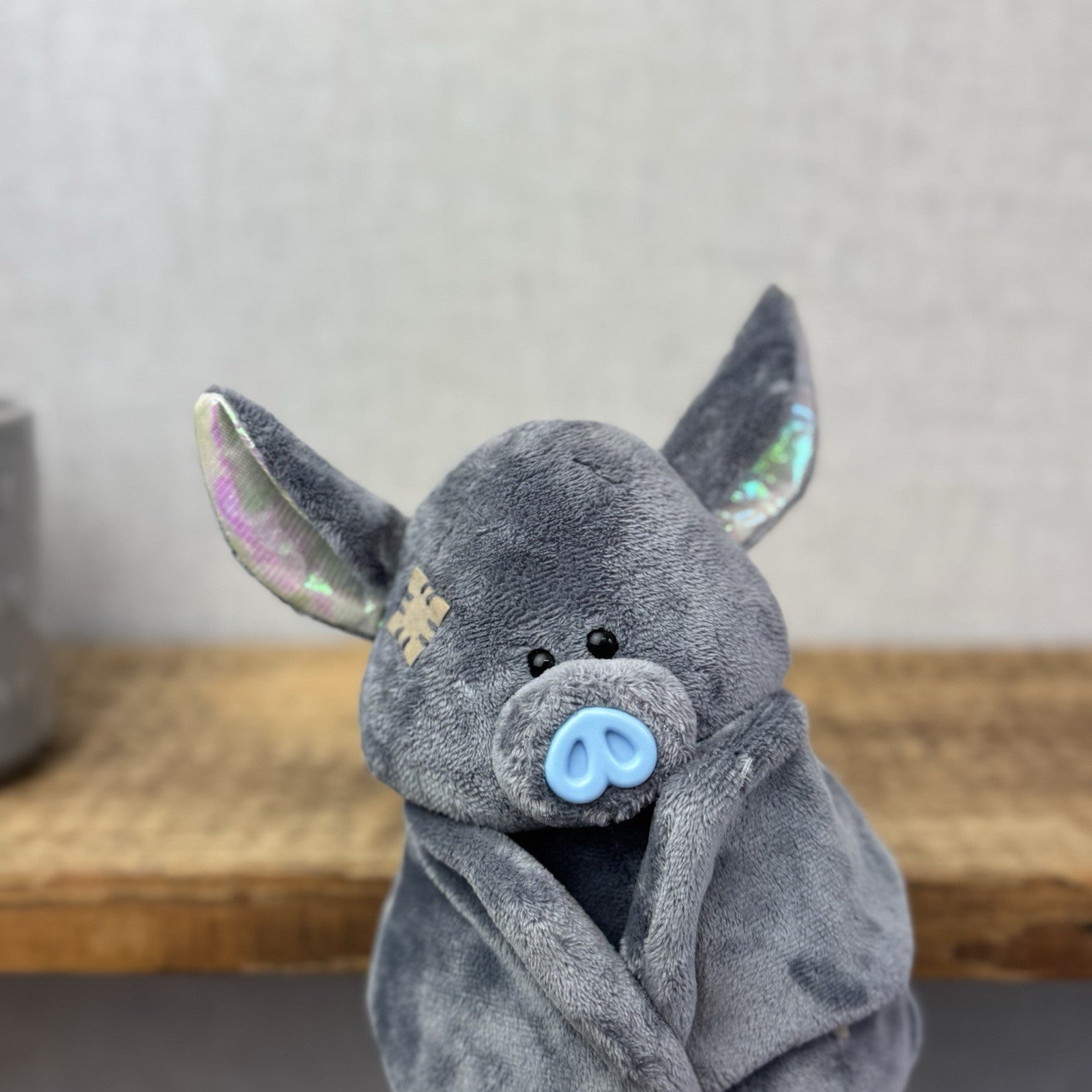 Blue Nose Friends Medium Echo Bat #32 Grey Shiny Bat 8"