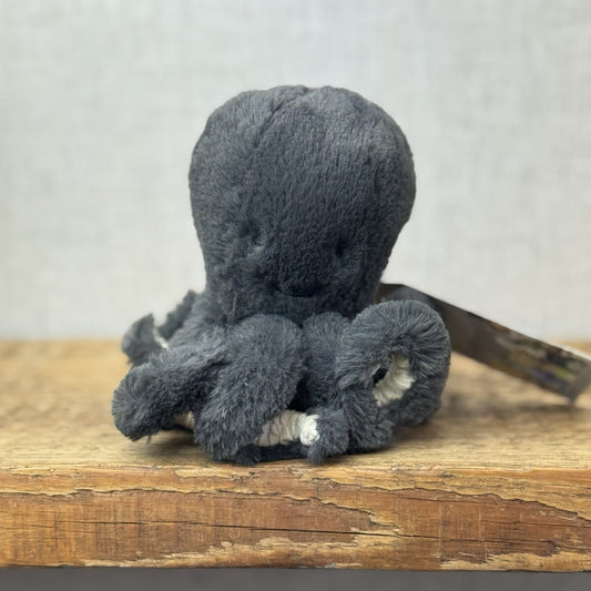 Jellycat Baby Inky Octopus - Tiny Black Octopus Plush Retired Sea Creature 5"