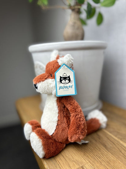 Jellycat Small Bashful Fox - White Belly Fox - OG - Small Fox Jellycat - New