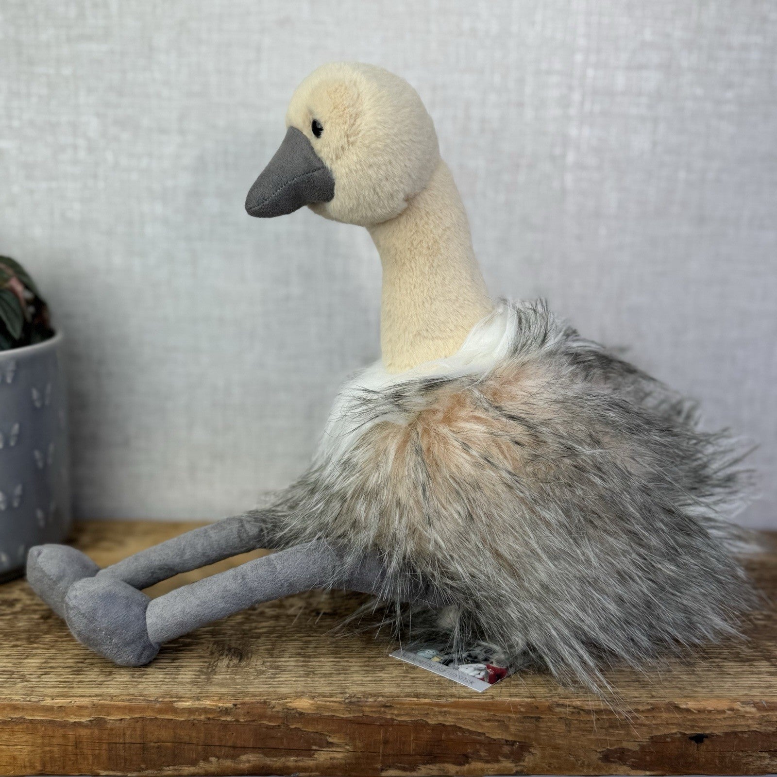 Aurora Luxe Boutique Sadira Ostrich - Fluffy Beanbag Plush 15”ZSL Collaboration