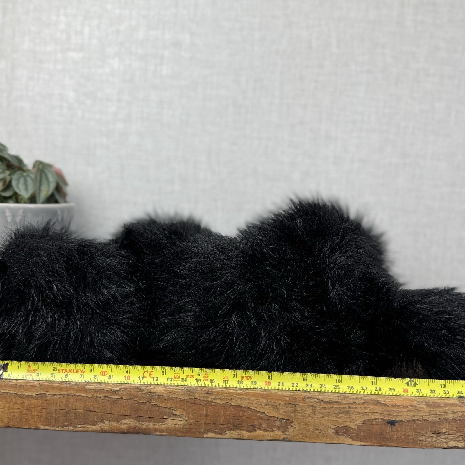 Russ All Black Fluffy Cat Sassy - Green Eyes Realistic Black Cat Plush Rare 15”