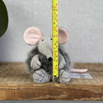 Jellycat Puffball Mouse - Fluffy Grey Ball Mouse Soft Toy Vintage Retired 5"