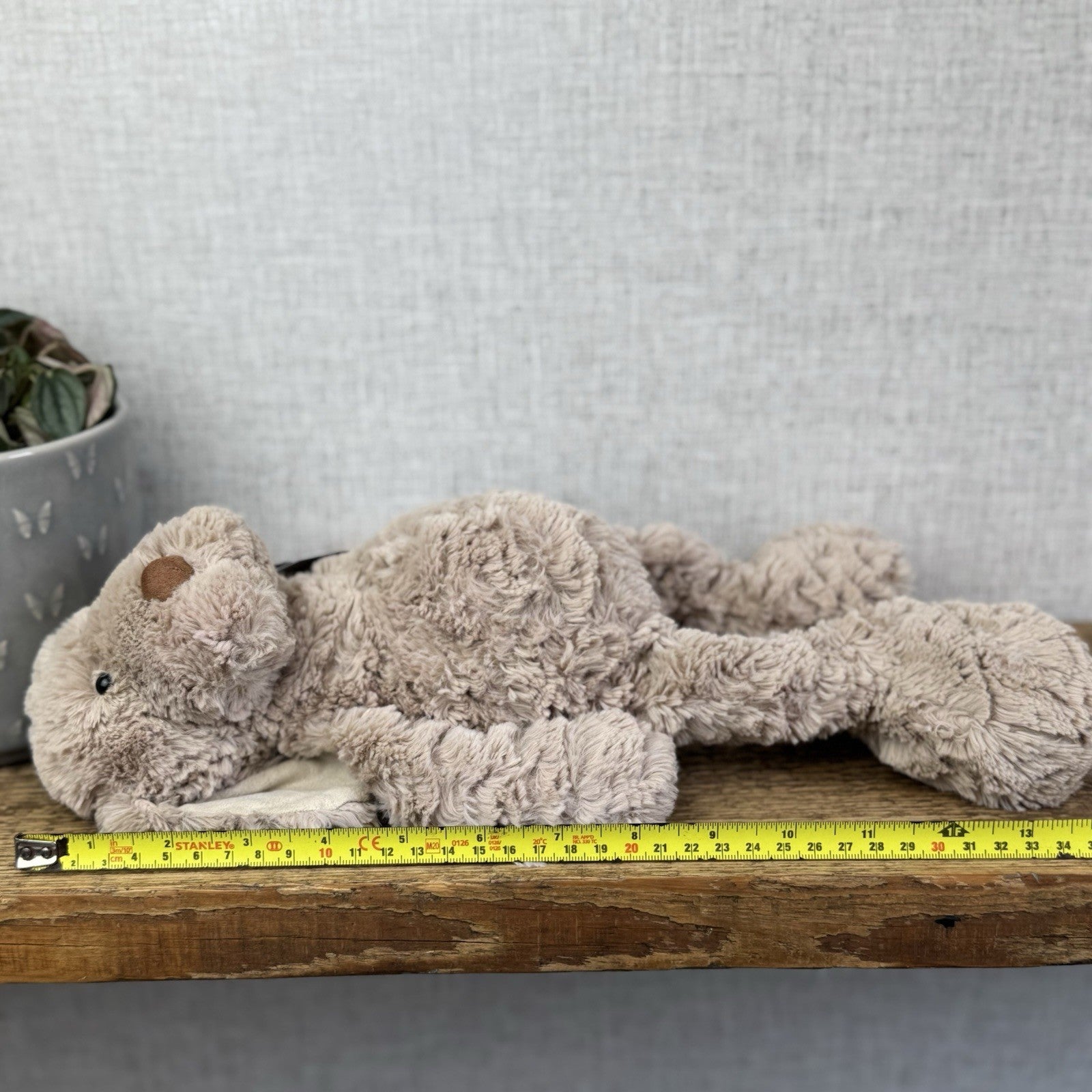 Jellycat Medium Skiffles Dog - Medium Textured Beanie Soft Toy Retired NWOT 14"