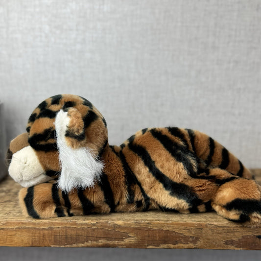 Aurora A&a Vintage Flopsies Tiger Trent - Floppy Heavy Tiger Soft Toy Beanie 12”