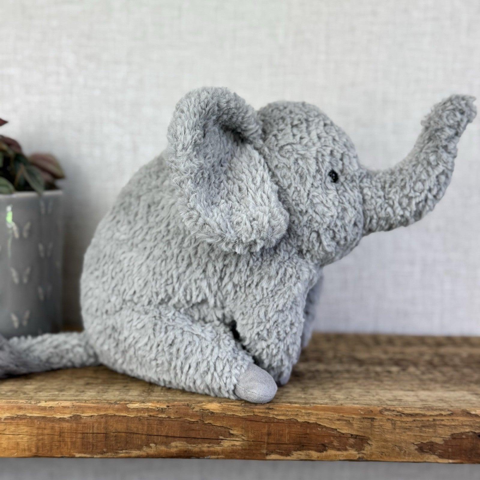 Jellycat Rondle Elephant -  Grey Textured Elelephant Beanie Plush Retired Tags