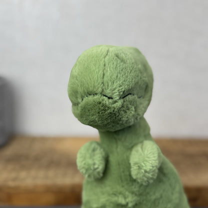 Jellycat Fossily T Rex - Medium Green Dinosaur Soft Toy Retired Plush Toy 12"