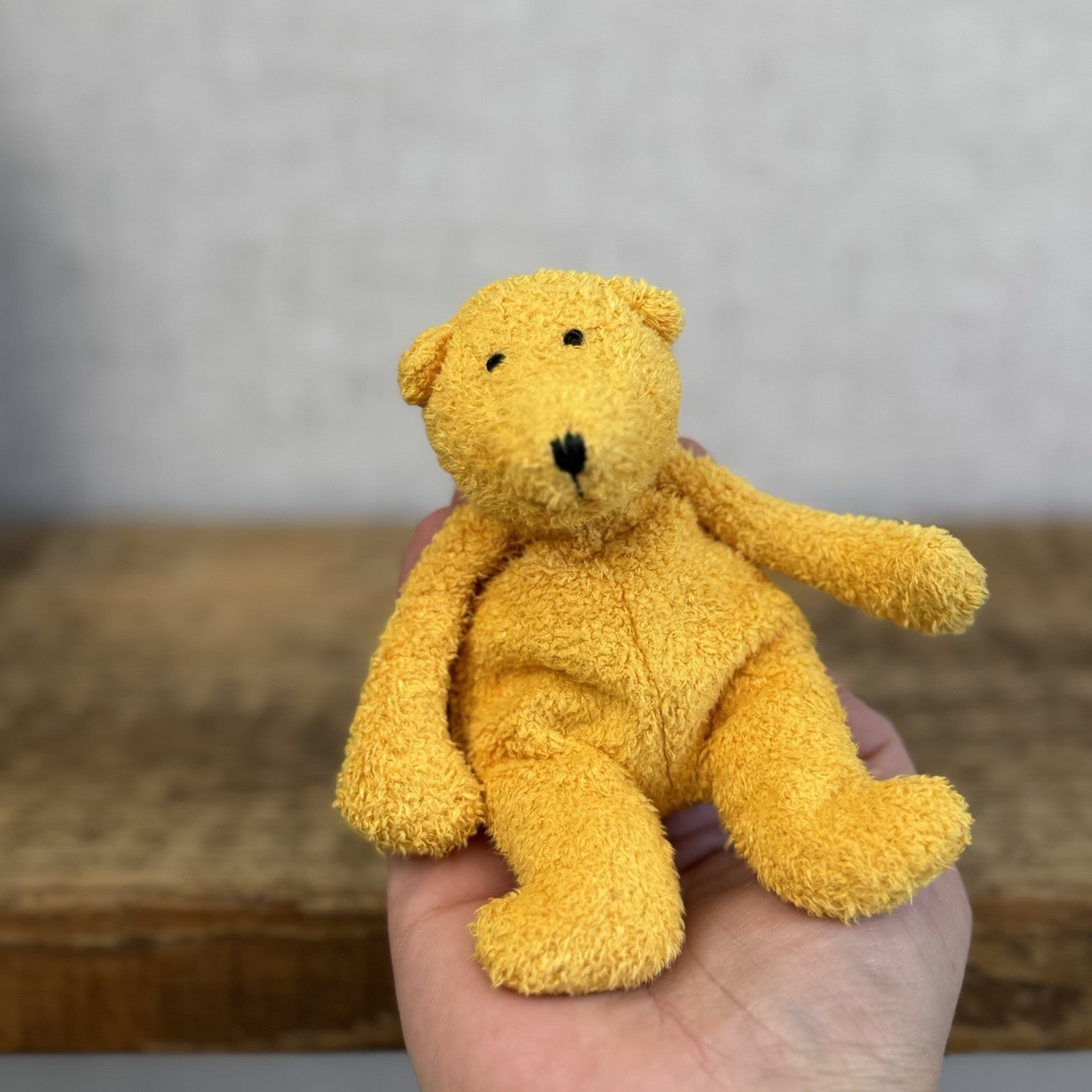 Jellycat Baby Bunglie Bear - Tiny Vintage Beanbag Bear Rare, Retired 5"