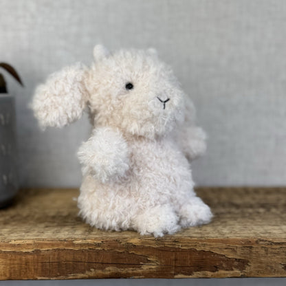 Jellycat Little Goat - Fluffy Beige/Off White Goat Beanie Soft Toy NWOT 7"