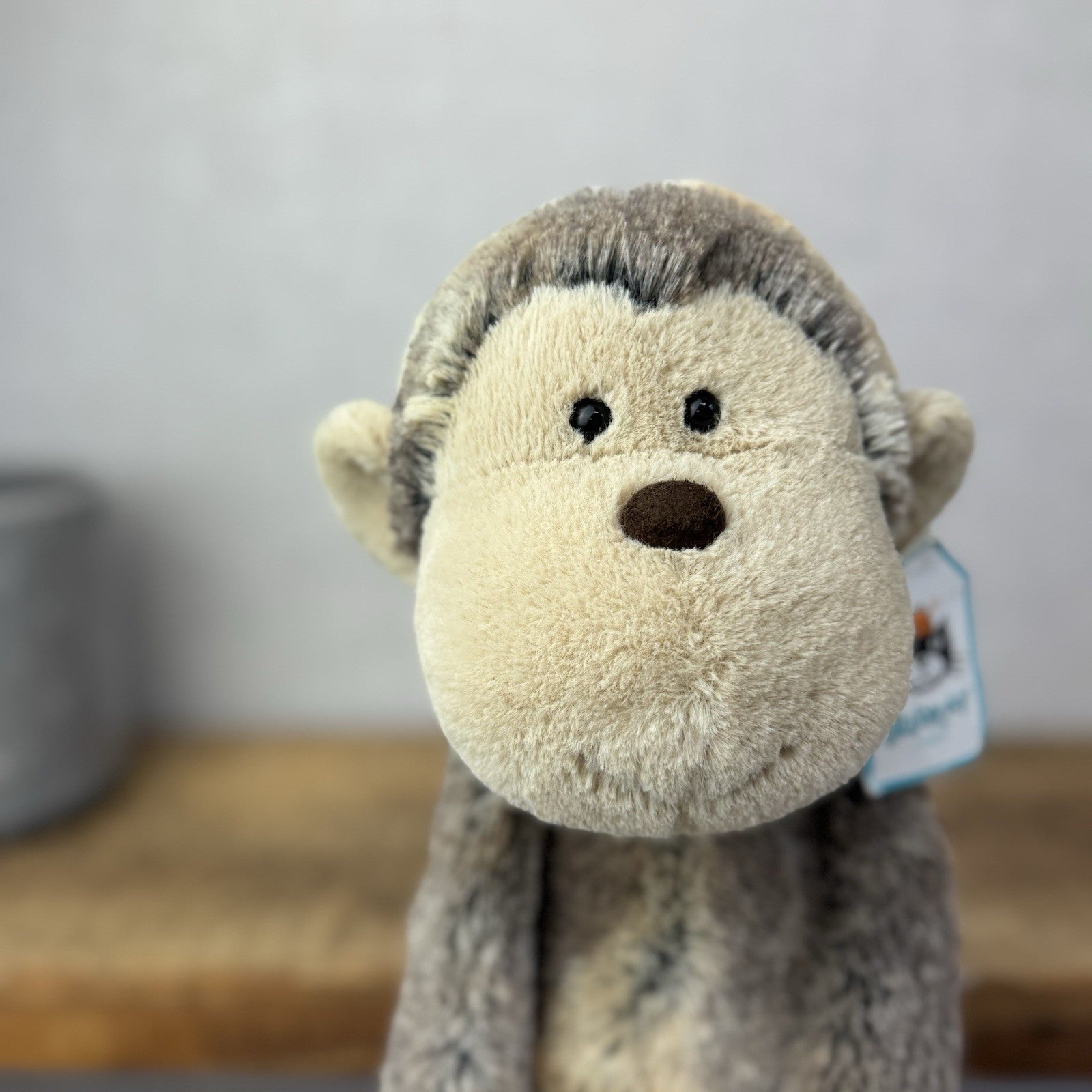 Jellycat Medium Mattie Monkey - Woodland Grey/Brown Mix Monkey With Tags 16"
