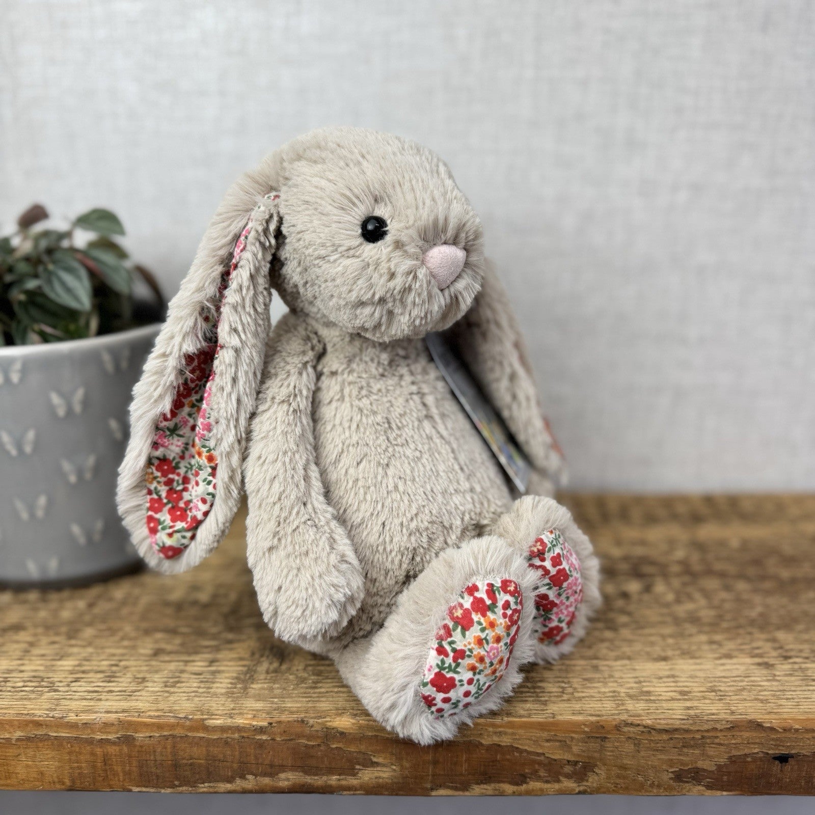 Jellycat Medium Bashful Beige Posy Blossom Bunny - Beige Bunny Floral 12” (#2)