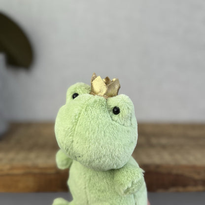 Jellycat Crowning Croaker Green Frog - Small Mini Frog - Pocket Pal - Frog Plush