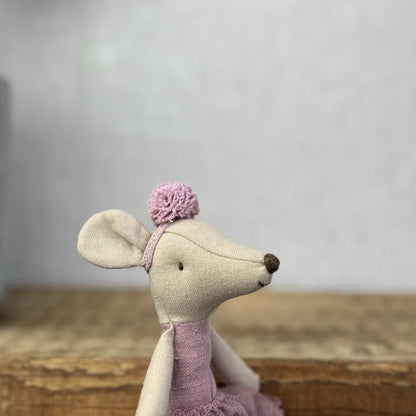 Maileg Ballerina Mouse - Big Sister - Heather - Purple Ballet Mouse Mice New