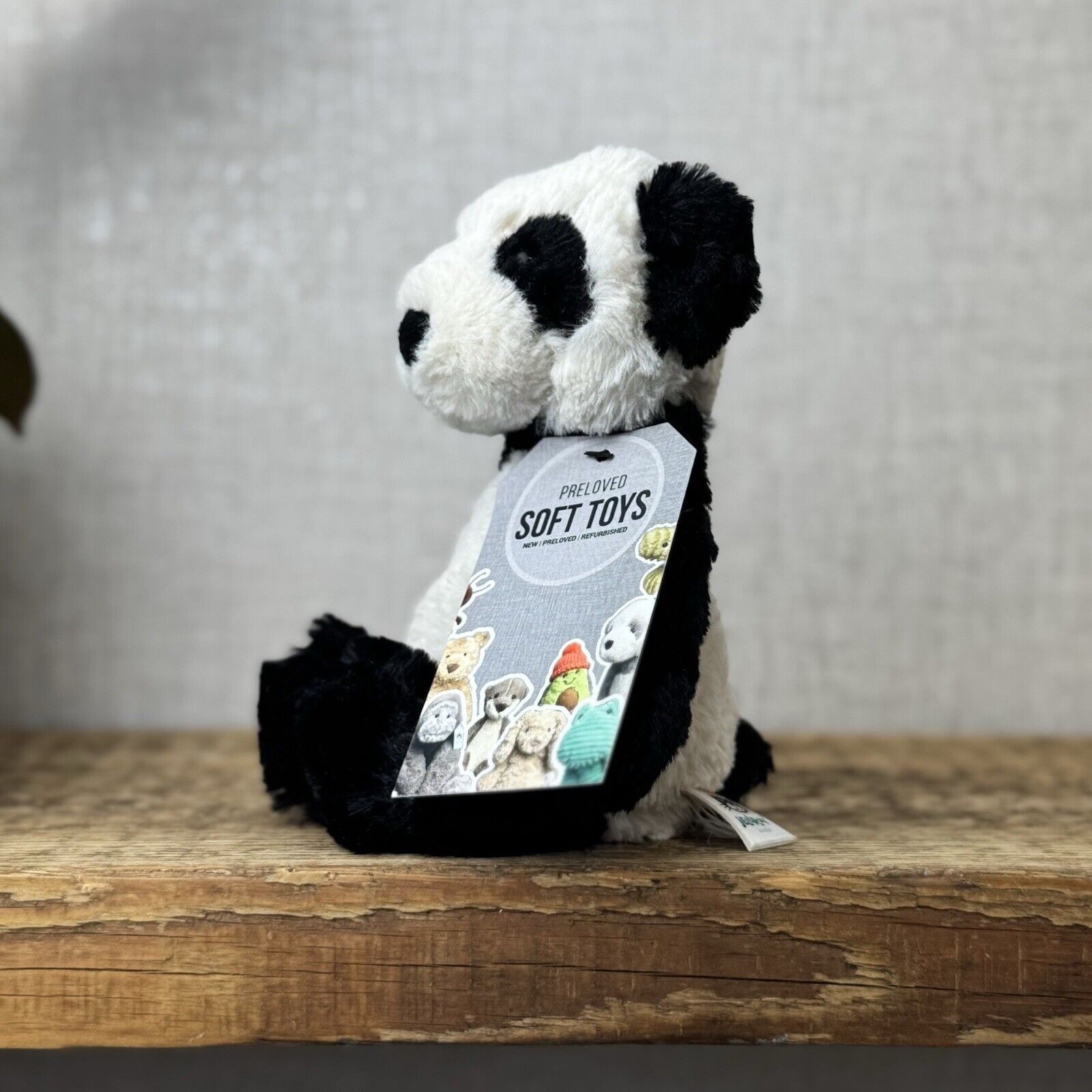 Jellycat Small Bashful Panda - Black & White Bashful Panda Bear Soft Retired 8”