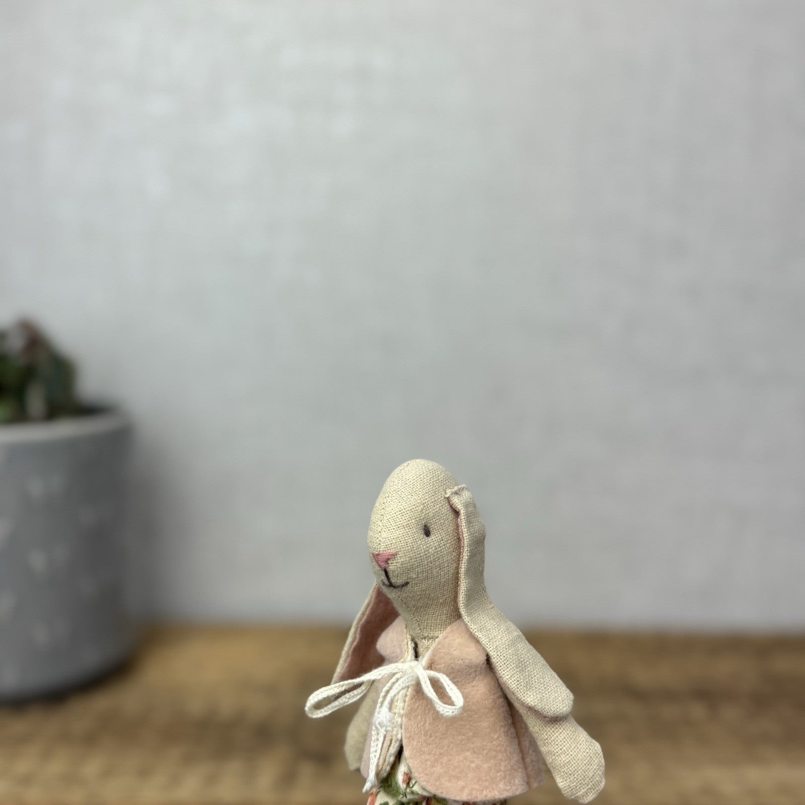 Maileg Mini Baby Bunny - Baby Bunny Rabbit In Floral Diaper & Gilet Retired 5"