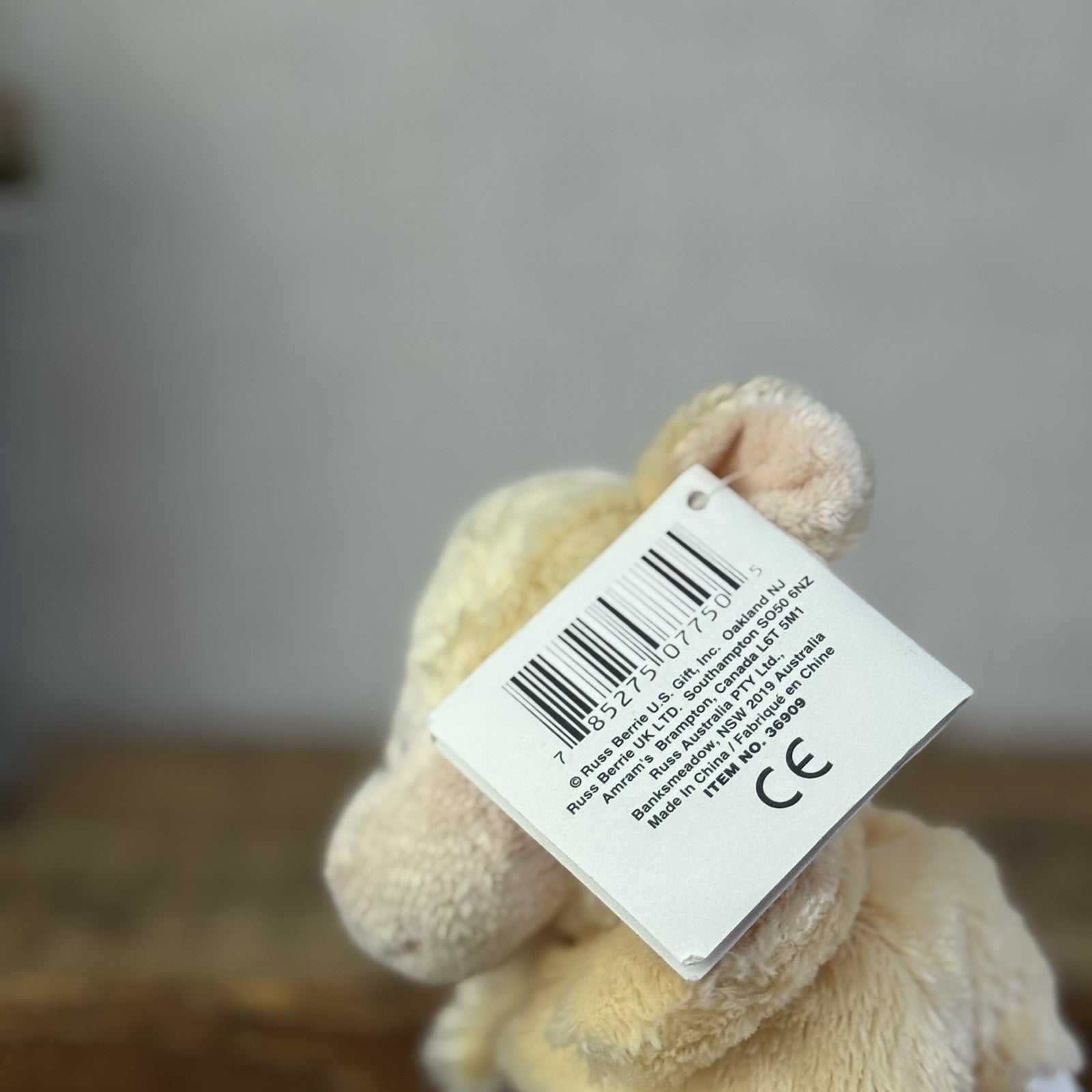 Russ Berrie Luvvies - Lamb/sheep Small Pudding Beanbag Soft Toy With Tags 5”