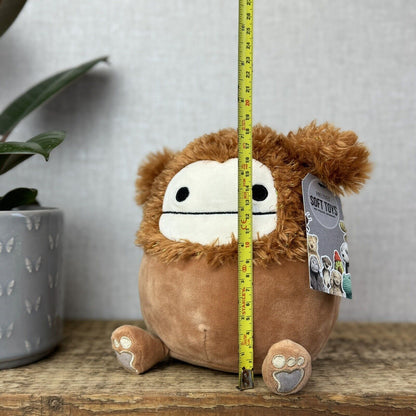 Squishmallow Benny The Bigfoot- Soft Plush Golden Sparkly Tinsel Hair Brown 7.5”