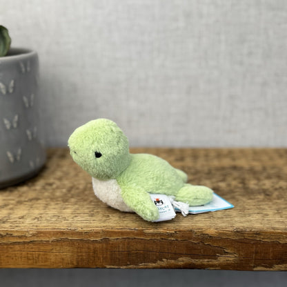 Jellycat Fluffy Turtle - Small Green Sea Turtle Soft Toy Beanie Sea 4” NWT