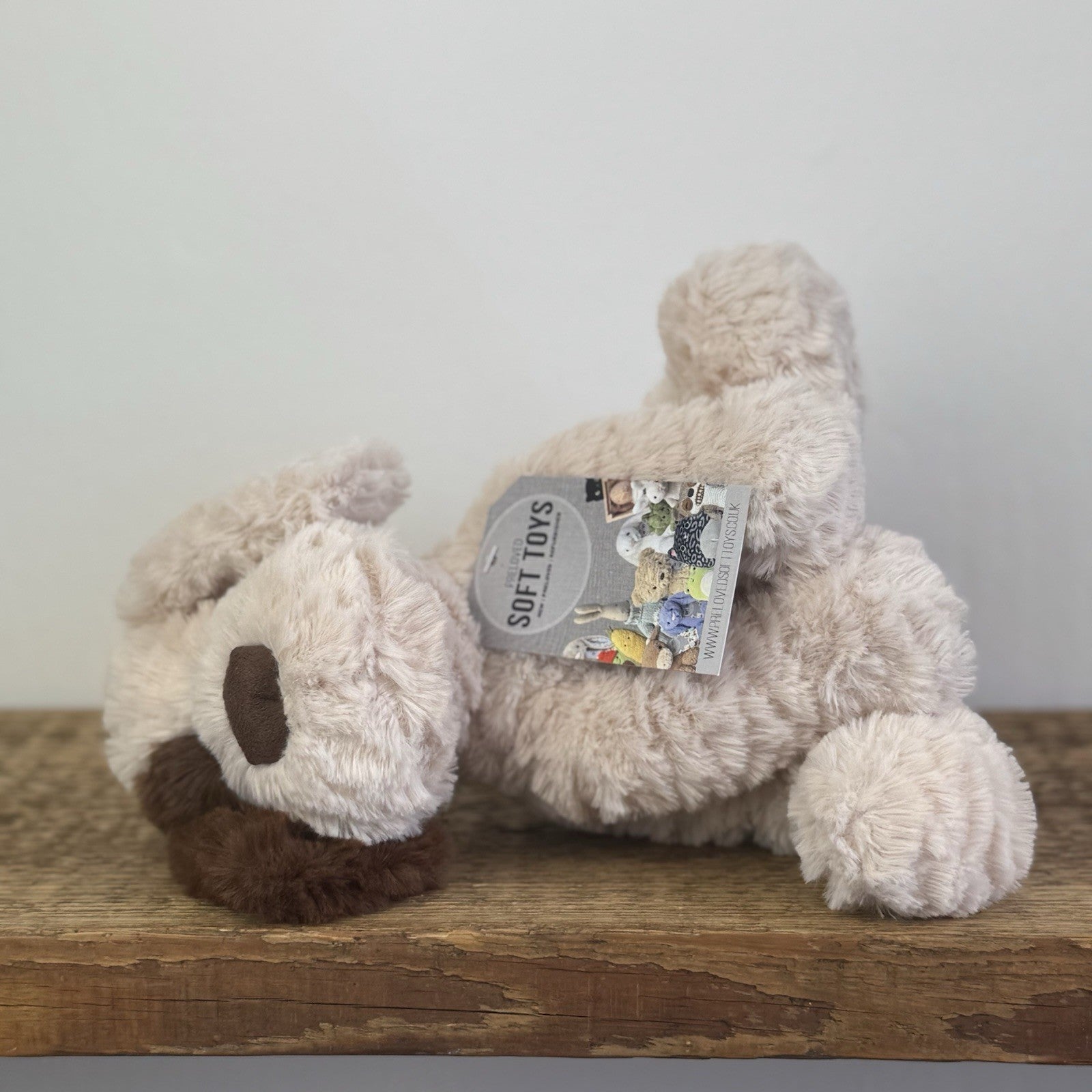 Jellycat Fuddlewuddle Brown Patch Puppy Medium - Light Brown Beige Rare 8"