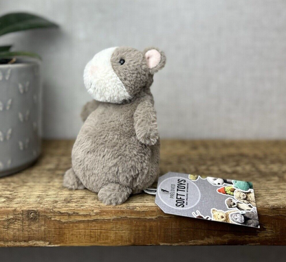 Jellycat Nutmeg Hamster - Small Brown Potbelly Hamster - Chubby Hamster Plush 6"