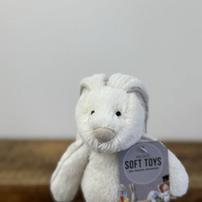 Jellycat Small Piper Bunny - White Retired Small Piped Bunny Rare NWOT 8"