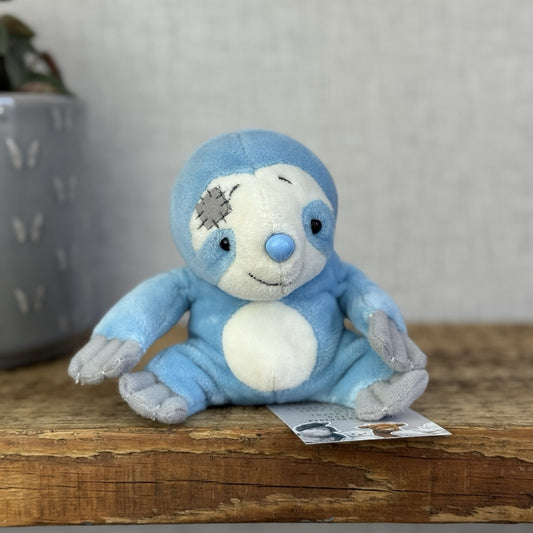 Blue Nose Friends #12 Sonny - Mini Blue Sloth Beanbag Soft Toy 5"