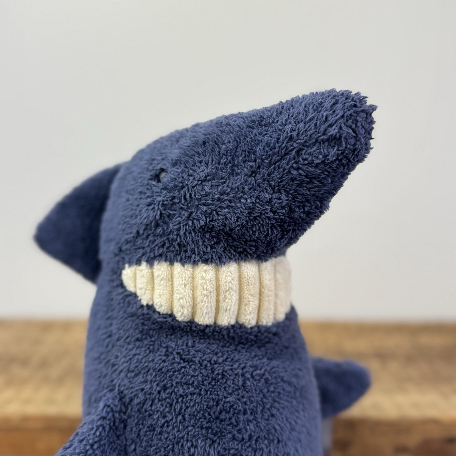 Jellycat Medium Toothy Shark - Large Blue Smiling Shark Beanie Plush 14"