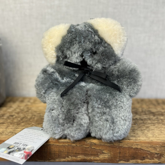 Flat Out Australia Koala Flat Teddy Bear Sheep Fur Baby Teddy Comforter Lovey 8”
