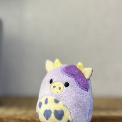 Squishmallow Squishville - Bubba The Cow - Purple Tiny Squish Cow Collectible