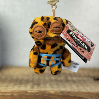 Fuggler Keyring Plush Bag Clip Toy - Annoyed Alien Mini Leopard Print Series 4 