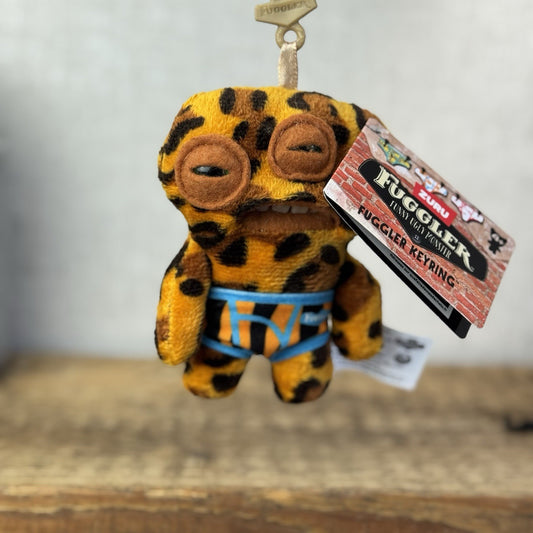 Fuggler Keyring Plush Bag Clip Toy - Annoyed Alien Mini Leopard Print Series 4 