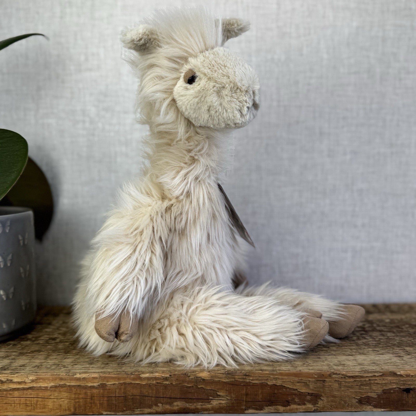 Jellycat Luis Llama - Fluffy Cream Beanie Llama Retired Soft Toy Large Rare 16"