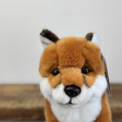 Hamleys Fox Soft Toy - Small Beanie Seated Fox Soft Toy New With Tags 8"