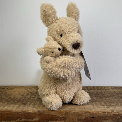 Jellycat Huddles Kangeroo - Kangeroo With Baby Soft Toy NWOT 12"