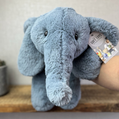 Jellycat Large Huggady Elephant - Big Floppy Elephant Beanie Rare/Retired 26"