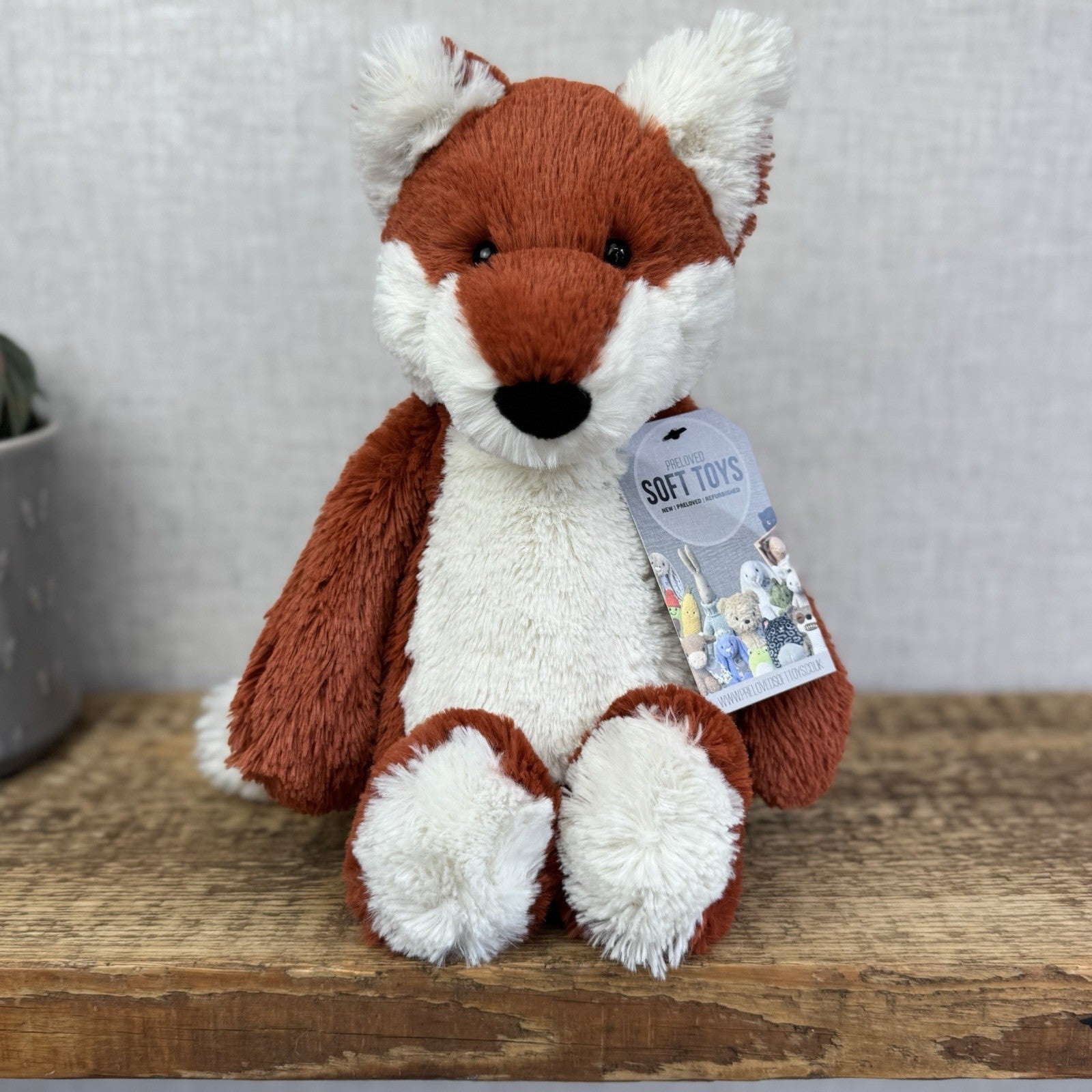 Jellycat Medium Bashful Fox Cub - Orange Fox Beanie Plush Retired 12” (#2)