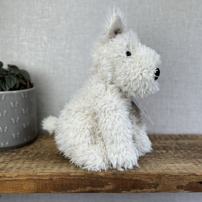 Jellycat Munro - Munro White Scottie Dog Soft Toy Beanie Retired 12”