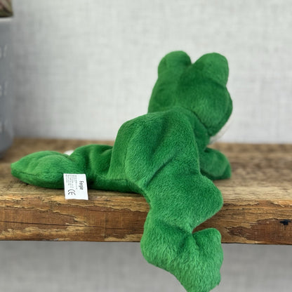 Russ Berrie Luv Pet Fergie - Floppy Beanbag Frog Soft Toy Retired With Tags 8”