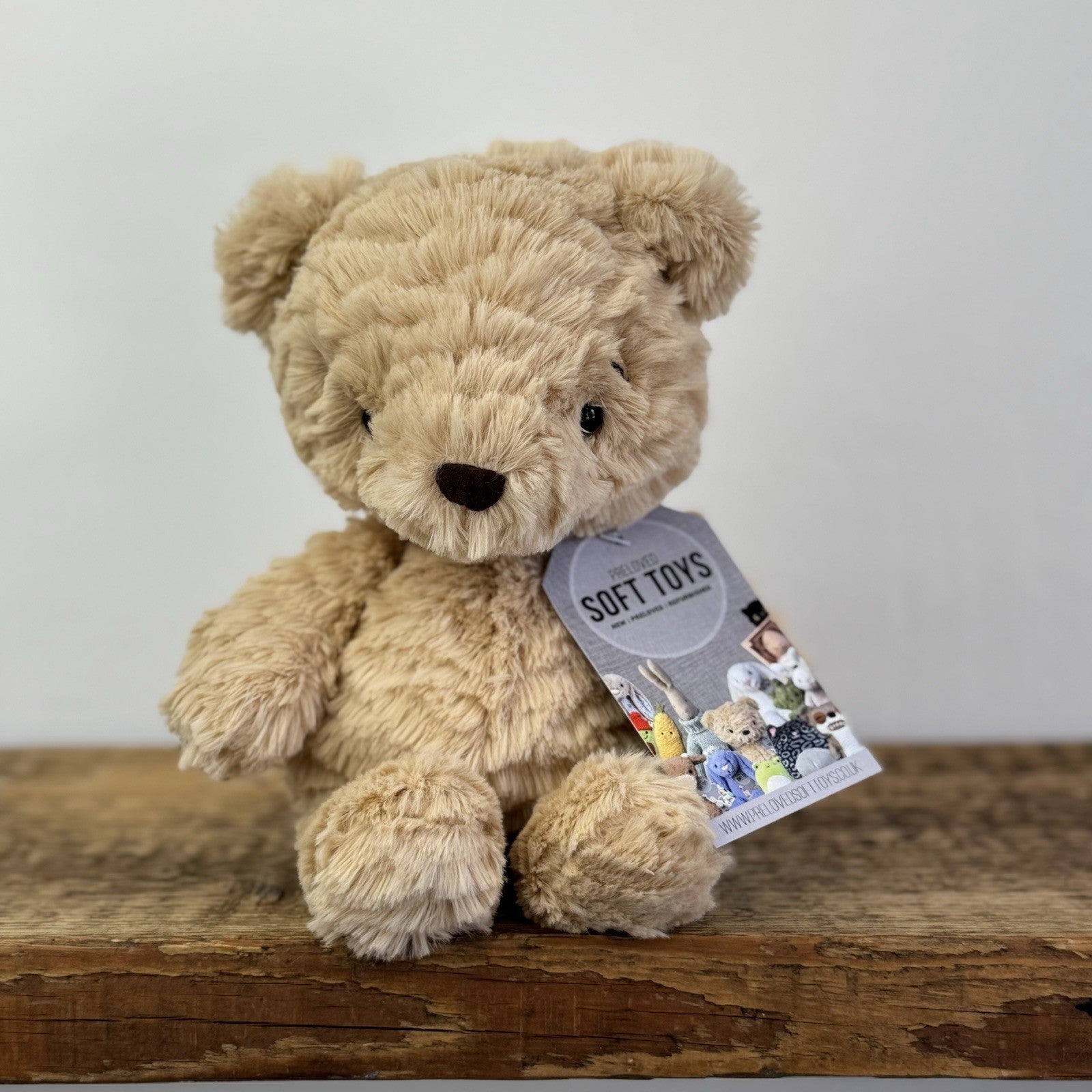 Jellycat Squishu Bear - Small Texture Bear Soft Toy Honey/Brown Retired Rare 10”