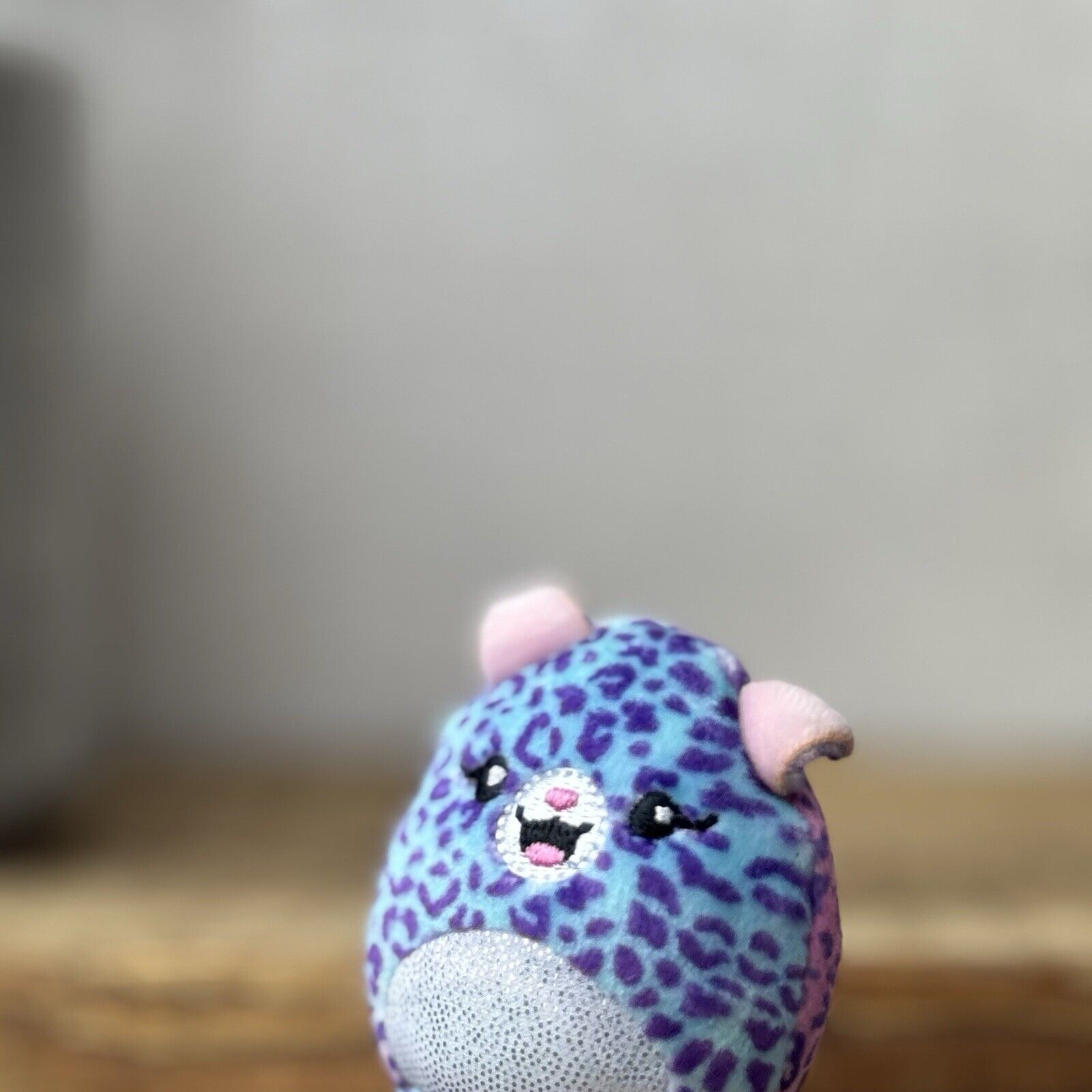Squishmallow Squishville - Kat The Leopard - Purple Glittery Cat Leopard Mini 2"