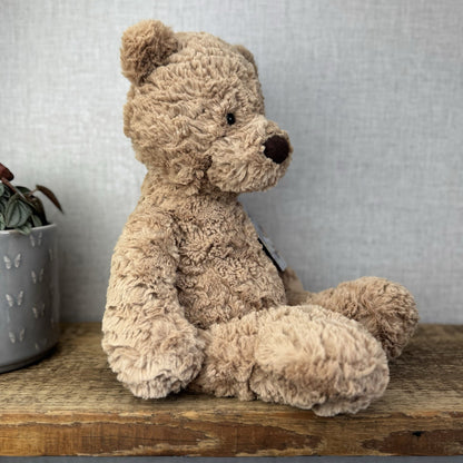 Jellycat Medium Bumbly Bear - Big Brown Retired Bear Soft Toy Beanie 18”