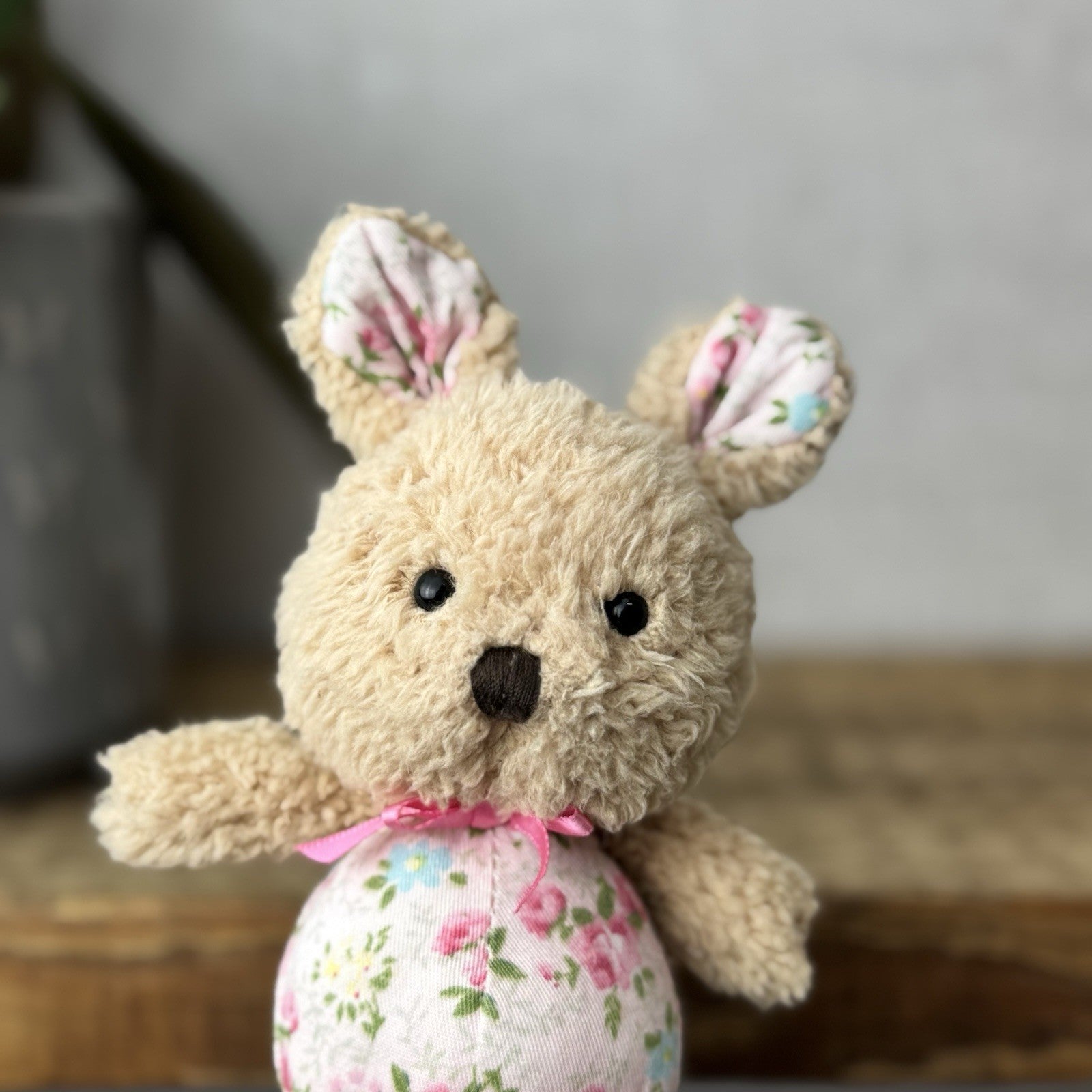 Jellycat Tiny Bonita Bunny Rabbit - Tiny Rabbit Floral Tummy & Bow Vintage 5”