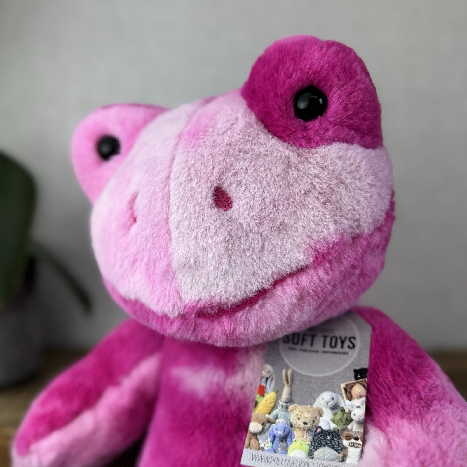 Build A Bear Pink Tie Dye Frog Plush Soft Toy Retired - Pink Tie Dye Frog 17”
