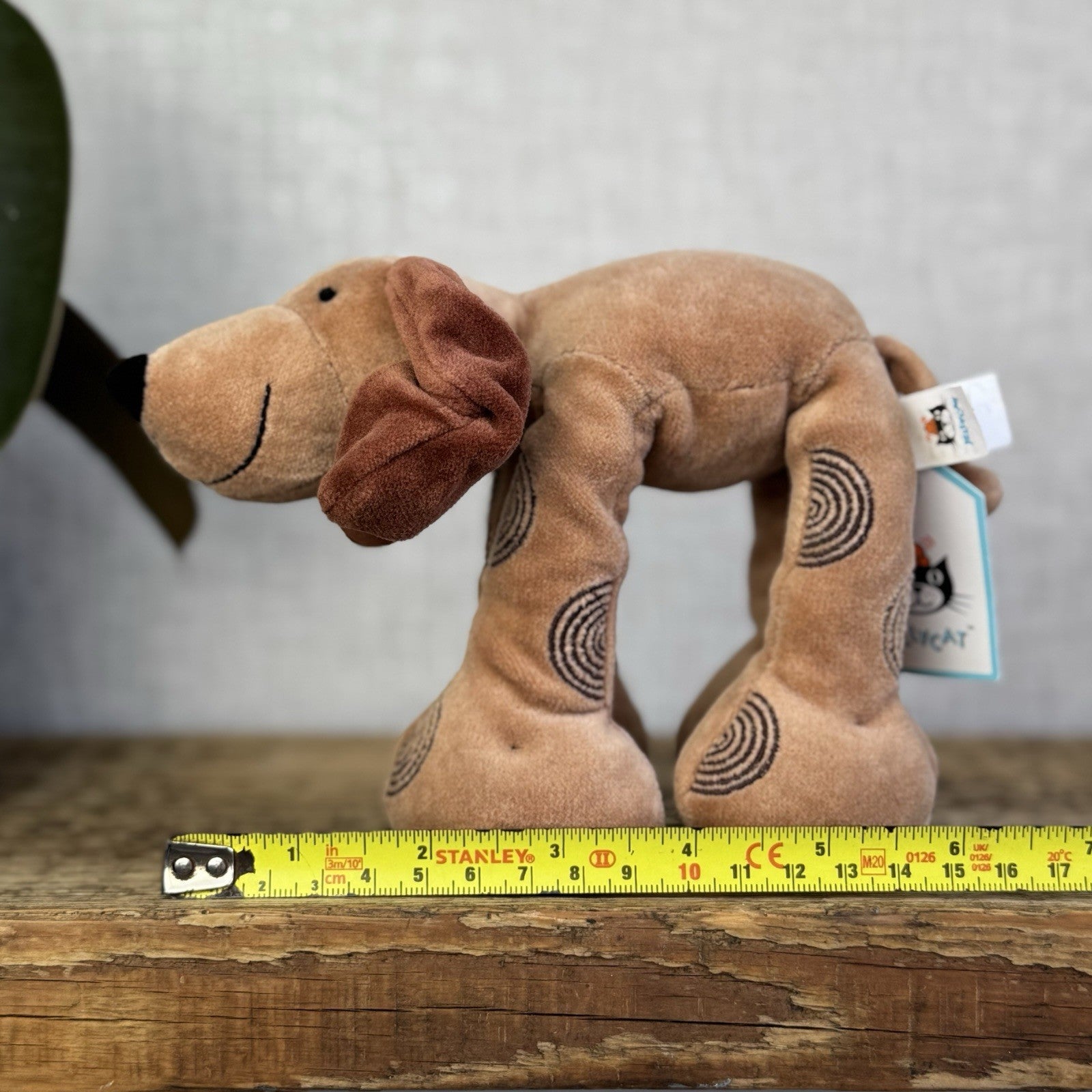 Jellycat Footfall Dog - Vintage Brown Jellycat Dog Beanie Retired Rare With Tags