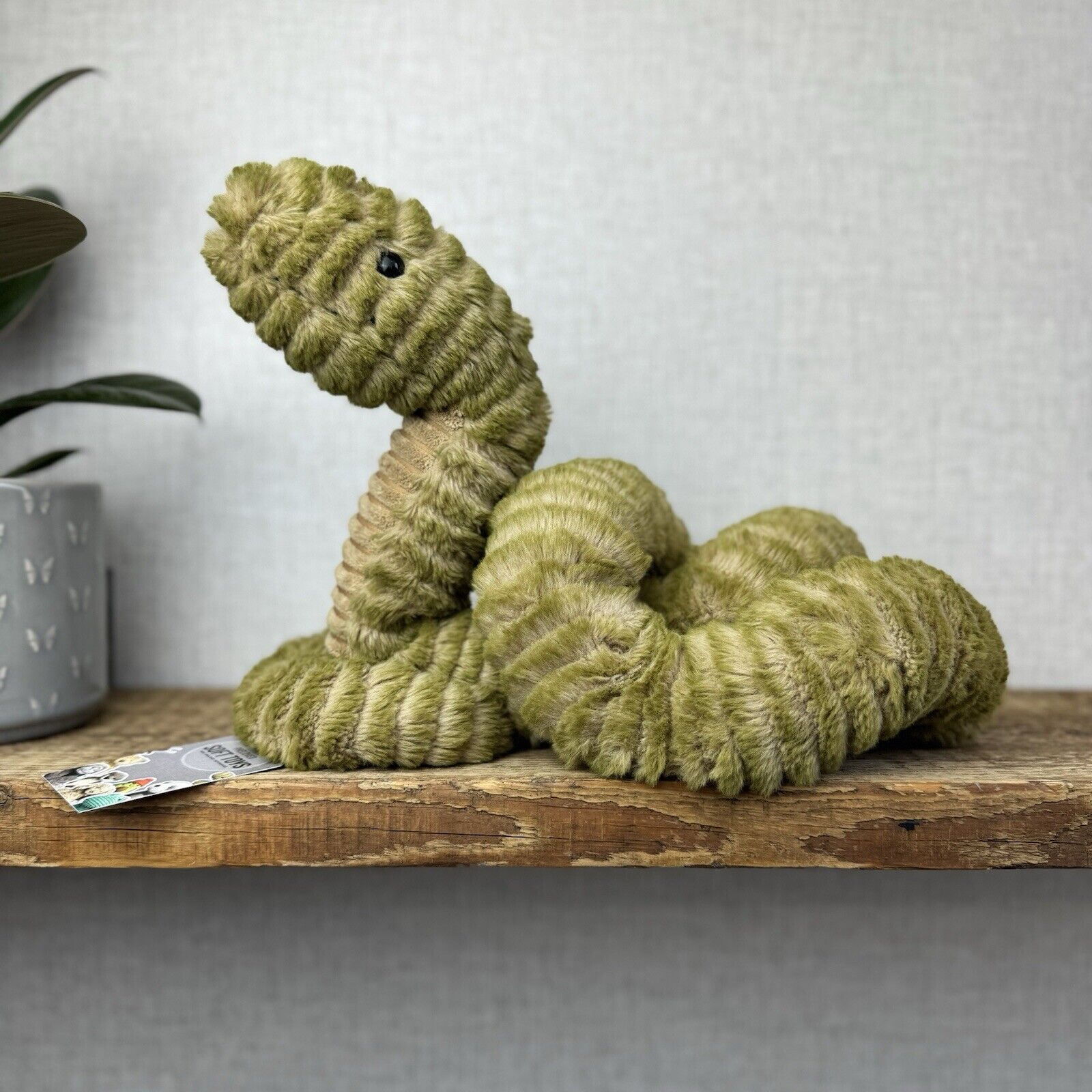 Jellycat Large Slither Snake - Large Green Striped Snake Beanie Plush 180cm
