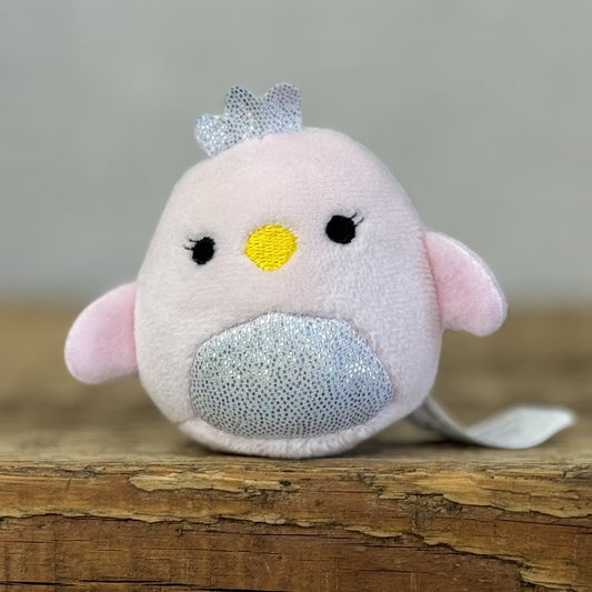 Squishmallow Squishville -Suneetha Pink Swan Silver Crown (Multi Buy Discount)