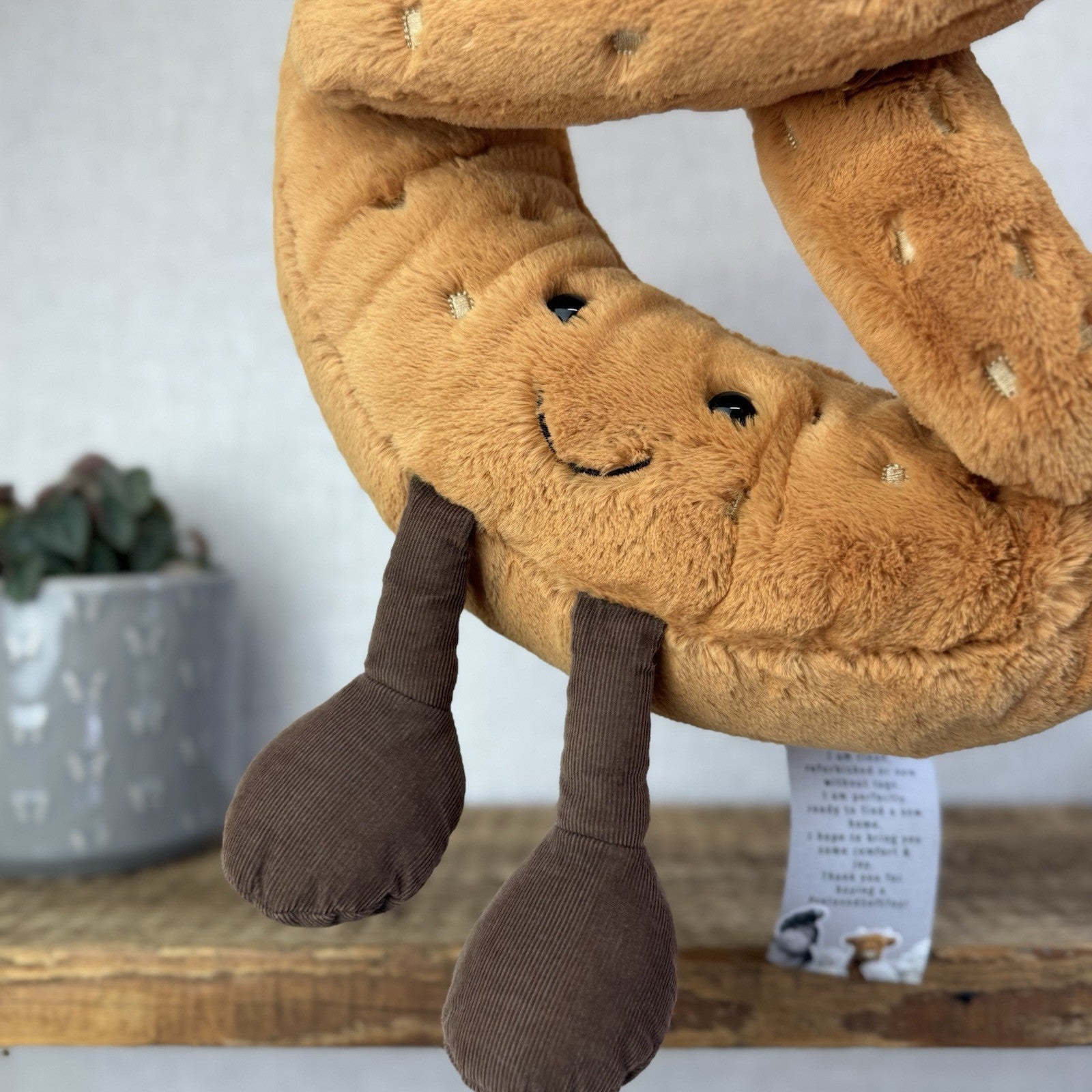 Jellycat Huge Amuseable Pretzel - Huge Amuseable Retired Soft Toy NWOT 16"