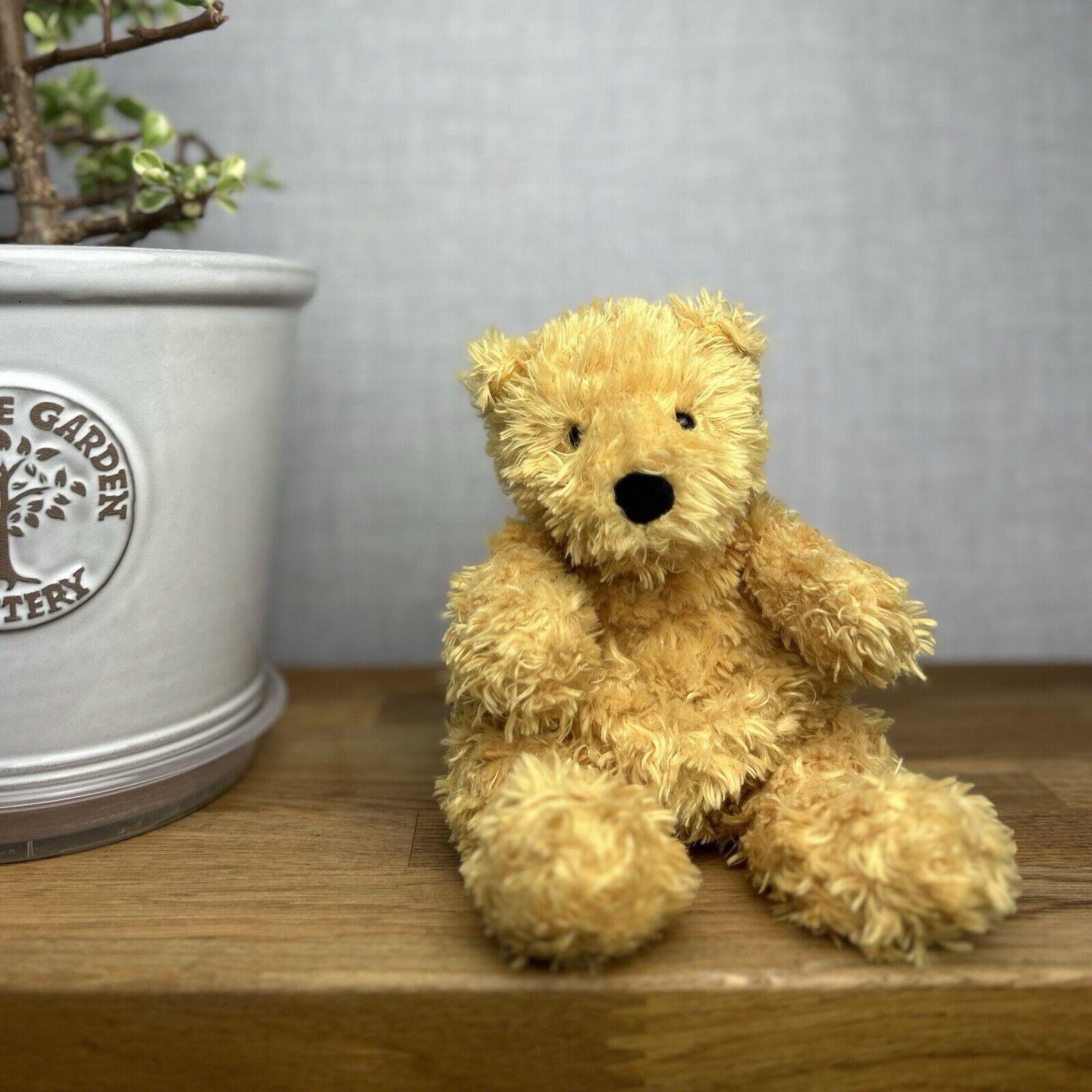 Jellycat Small Toastie Bear - Small Golden Bear - Arms Up - Curly Fur Bear  9”