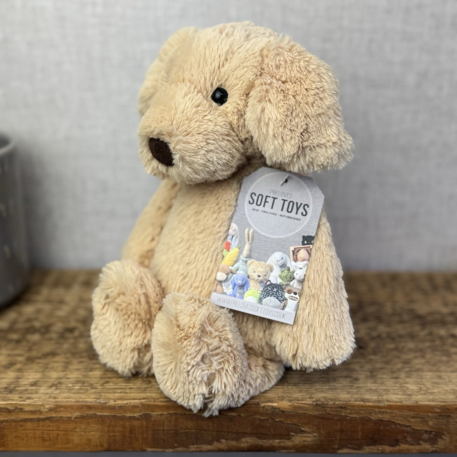 Jellycat Medium Bashful Labrador - Medium Golden Dog Pup Retired Old Plush 12"