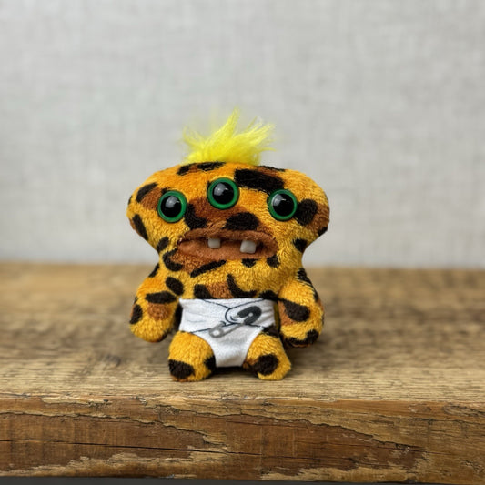 Fuggler Baby Fugg - Annoyed Alien Leopard Print Fleece Plush Mini Monster 3.5"